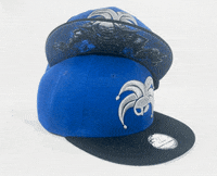 Capichecaps blue black clown silver GIF