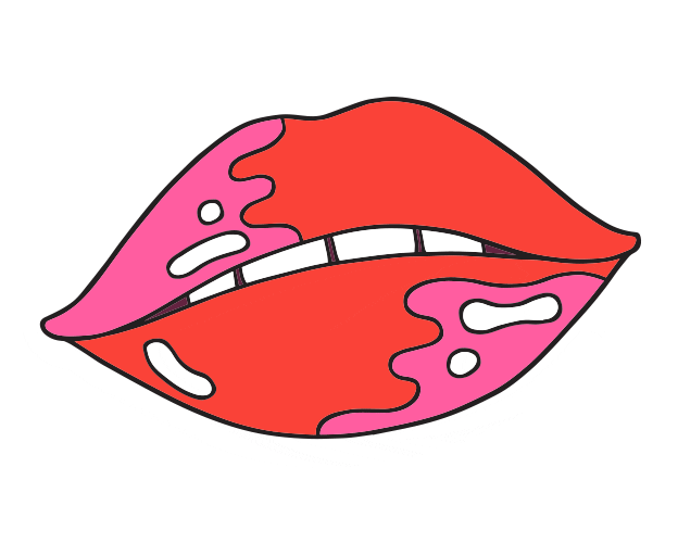 Mouth Sticker by Bras N Things