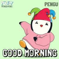 Happy Good Morning GIF by Pudgy Penguins