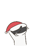 Santa Claus Cat Sticker