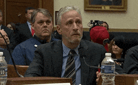 Jon Stewart Hearing GIF by GIPHY News