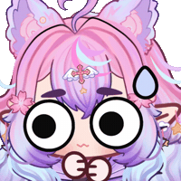 OkamiraVT scared vtuber nervous chibi GIF