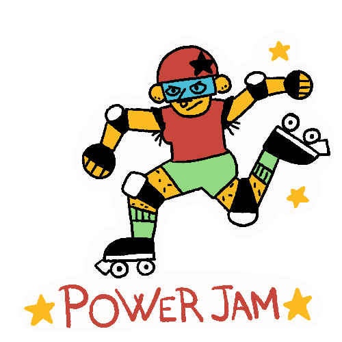 Mion_Mion giphyupload girlpower roller rollerderby Sticker