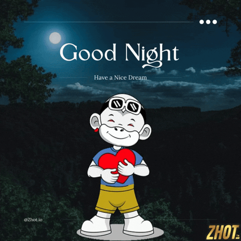 Dream Big Good Night GIF by Zhot