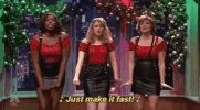 just make it fast emma stone GIF by Saturday Night Live