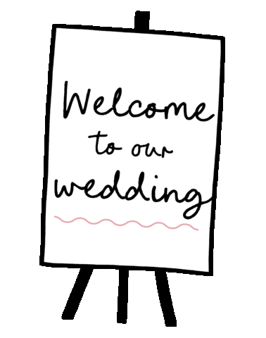 twotabbies giphyupload wedding welcome poster Sticker