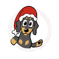Merry Christmas Dog Sticker