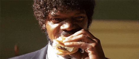 pulp fiction eating GIF
