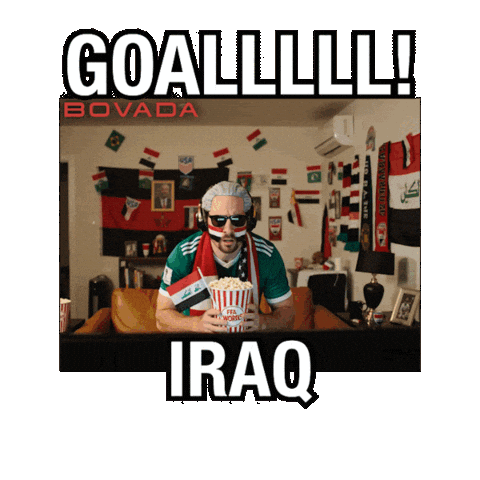 Goal Celebration Iraq Sticker by Bovada