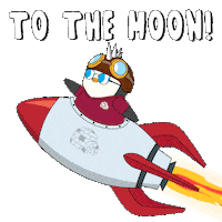 To The Moon Travel Sticker by Pudgy Penguins