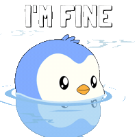 This Is Fine Sticker by Pudgy Penguins