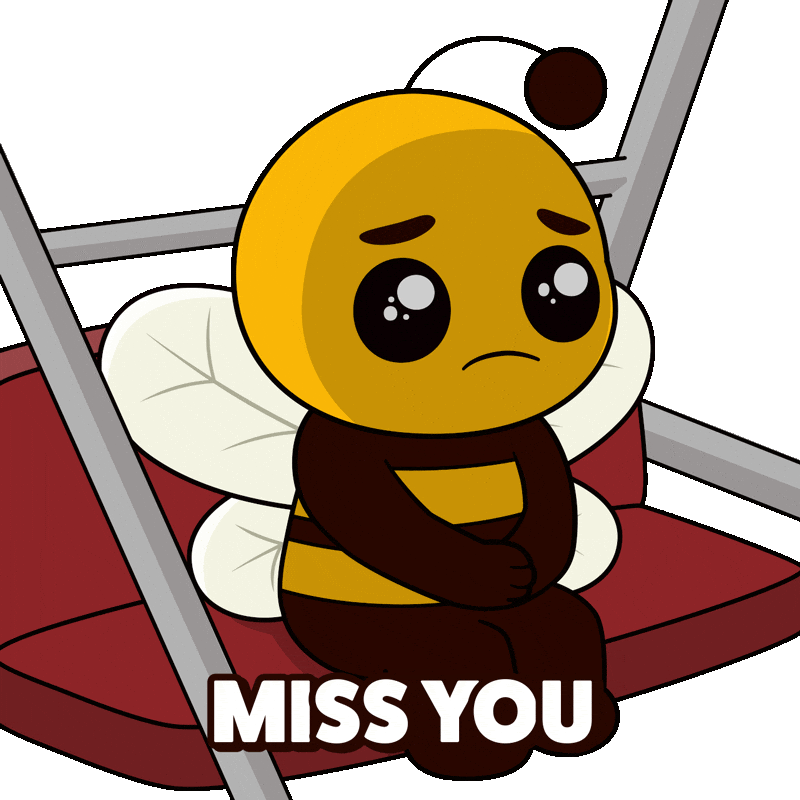 Miss You Waiting Sticker by Plan Bee Studios