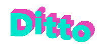 ditto text-test Sticker