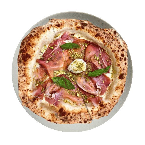 cagliostroristorante giphyupload food pizza slice Sticker