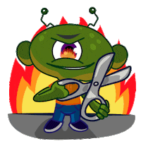 Green Man Fire Sticker by Coin-Galaxy