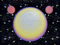 Skarmuse space vhs moon fairy GIF