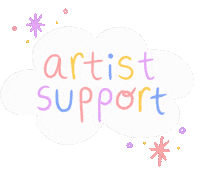 Pastel Artists Supporting Artists Sticker