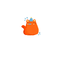 Cat Celebration Sticker