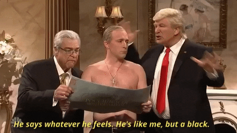 He Says Whatever He Feels Donald Trump GIF by Saturday Night Live