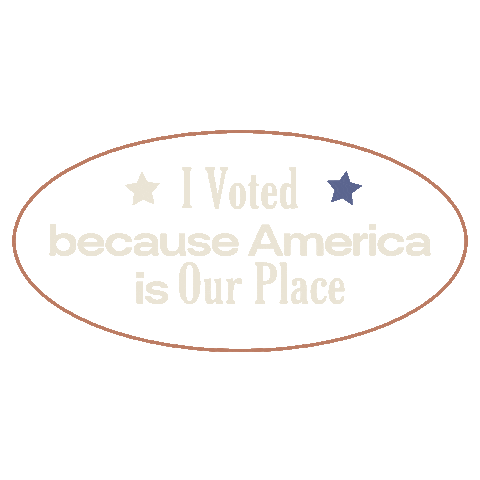 America Voting Sticker by Our Place