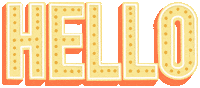 Neon Hello Sticker