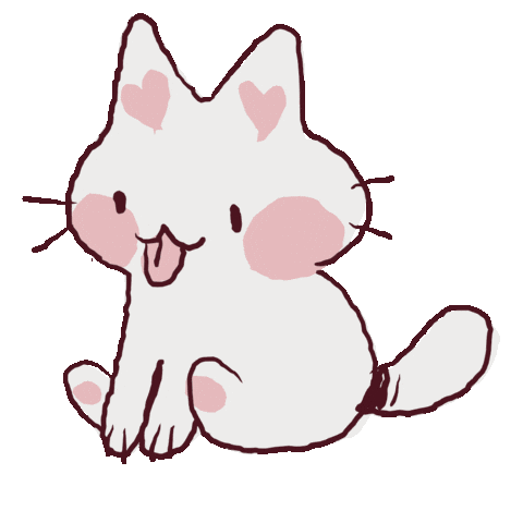 chewzyart giphyupload love cats couple Sticker