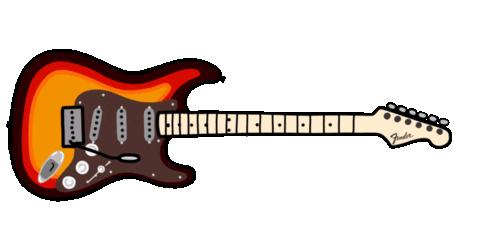 Strat Sunburst Sticker by Fender