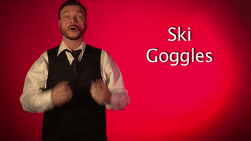 sign language ski goggles GIF by Sign with Robert
