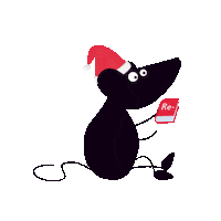 Christmas Rat Sticker by re-read