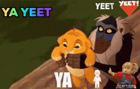 muzcuz giphygifmaker giphyattribution lion yeet GIF