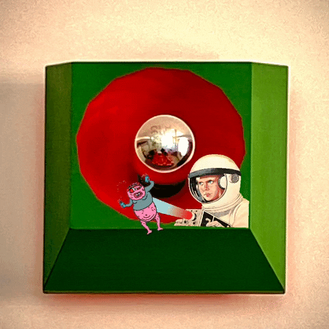 Design Art Green Red Spaceage Vintage Midmod GIF