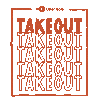 Dining Out Take Away Sticker by OpenTable