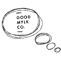 Thought Bubble Almondmilk Sticker by Goodmylk co