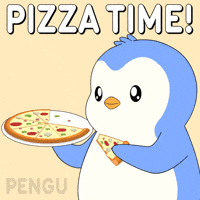 Hungry Pizza Time GIF by Pudgy Penguins