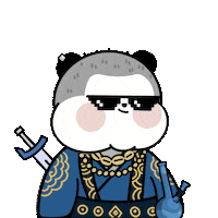 Like A Boss Deal With It Sticker by Kanpai Pandas