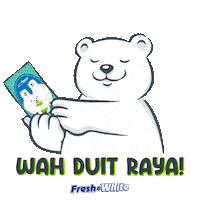 freshandwhitemsia gigi kuat fresh white geng polar nafas lebih segar Sticker