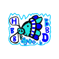 Happy Birthday Fish Sticker