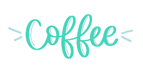 lovelyletteringcorner giphyupload coffee lettering calligraphy Sticker