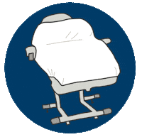 hoitolakuulas self care chair kauneushoitola ihonhoito Sticker