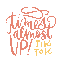 Calligraphy Timesup Sticker by Hoopla! Letters