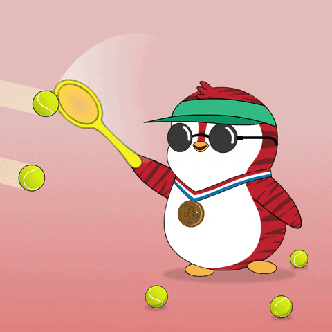 Ball Tennis GIF by Pudgy Penguins