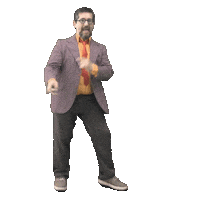 Bad_CGI_Sharks dance computer bad pointing Sticker