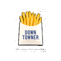 Burger Fries Sticker by DOWNTOWNER