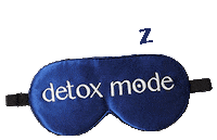 detoxmode sleep mask eye self care Sticker
