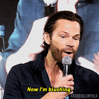 aborddelimpala jared padalecki blushing aborddelimpala jib14 GIF