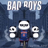 Nba Playoffs Panda GIF by Kanpai Pandas