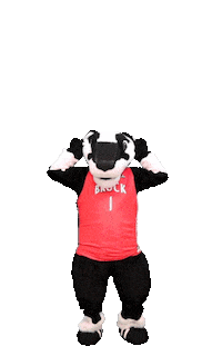 Mascot Mind Blown Sticker by Brock University