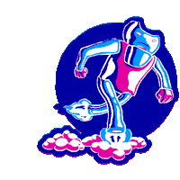 On My Way Run Sticker by Neil Sanders