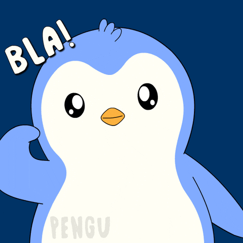 Talk Too Much Shut Up GIF by Pudgy Penguins