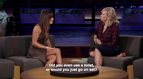 lea michele toilet GIF by Chelsea Handler